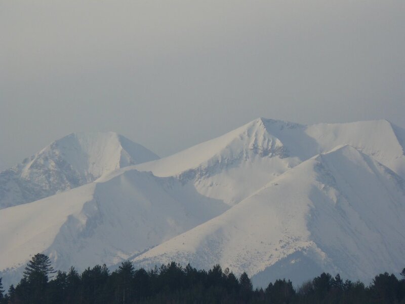 Snow-covered Mountain Peaks — White