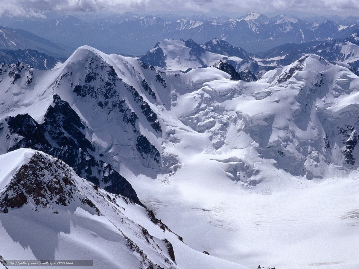snow-covered mountain peaks