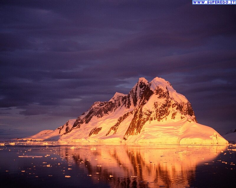 Snow-covered Mountain — Purple, Dramatic