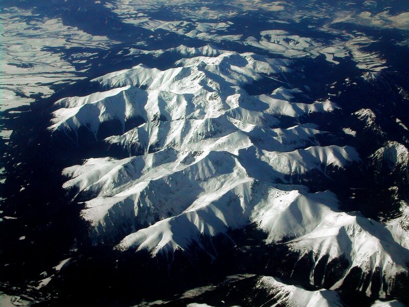 snow-covered mountain range