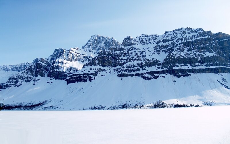 snow-covered mountain range