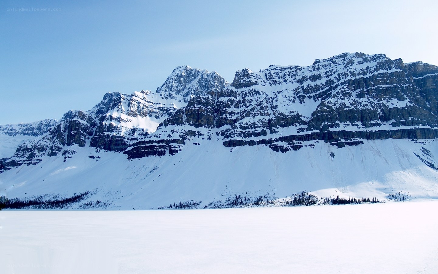 snow-covered mountain range
