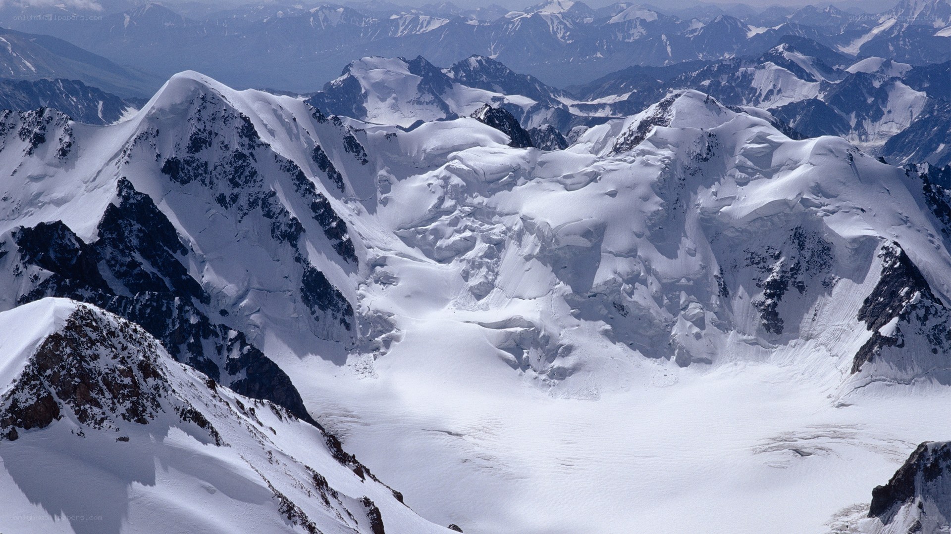 snow-covered mountain range