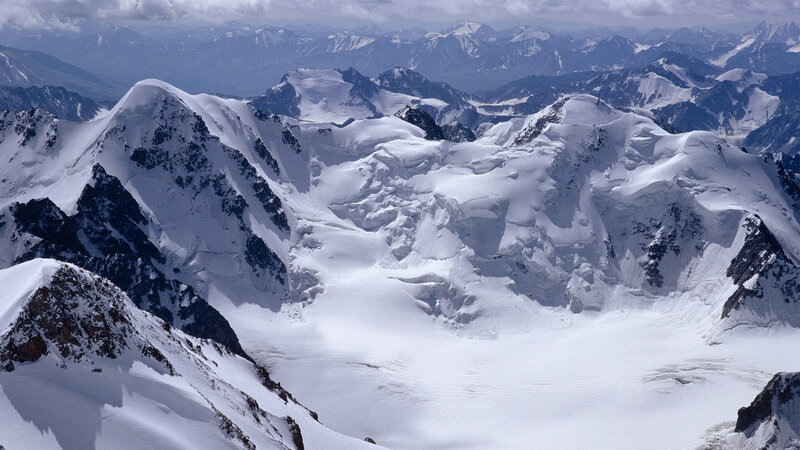 snow-covered mountain range