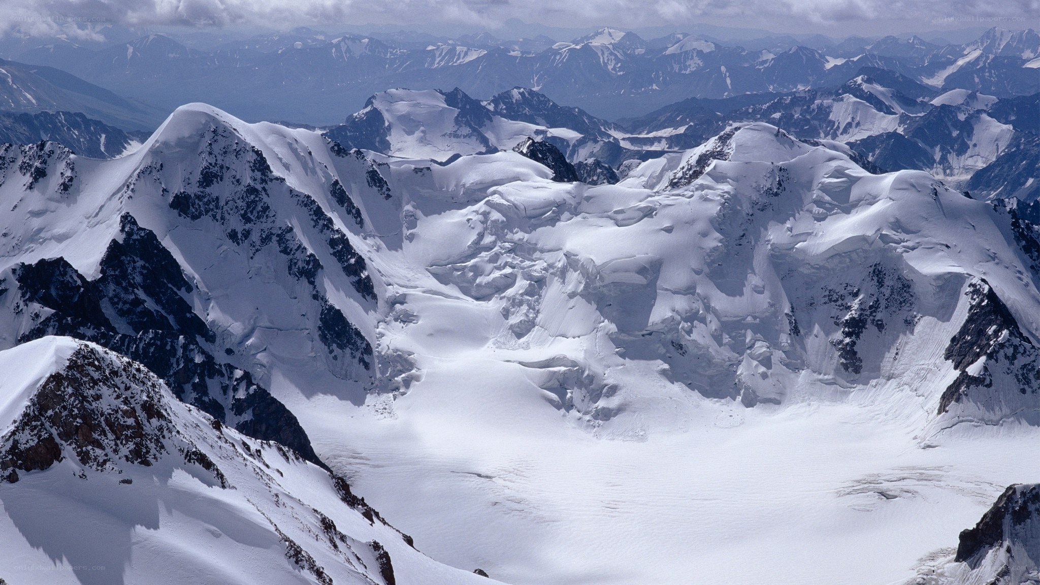 snow-covered mountain range