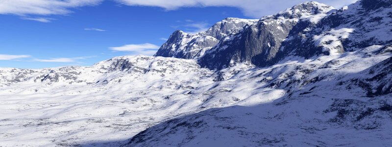snow-covered mountain range