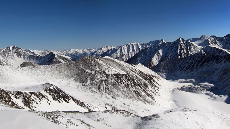 snow-covered mountain range