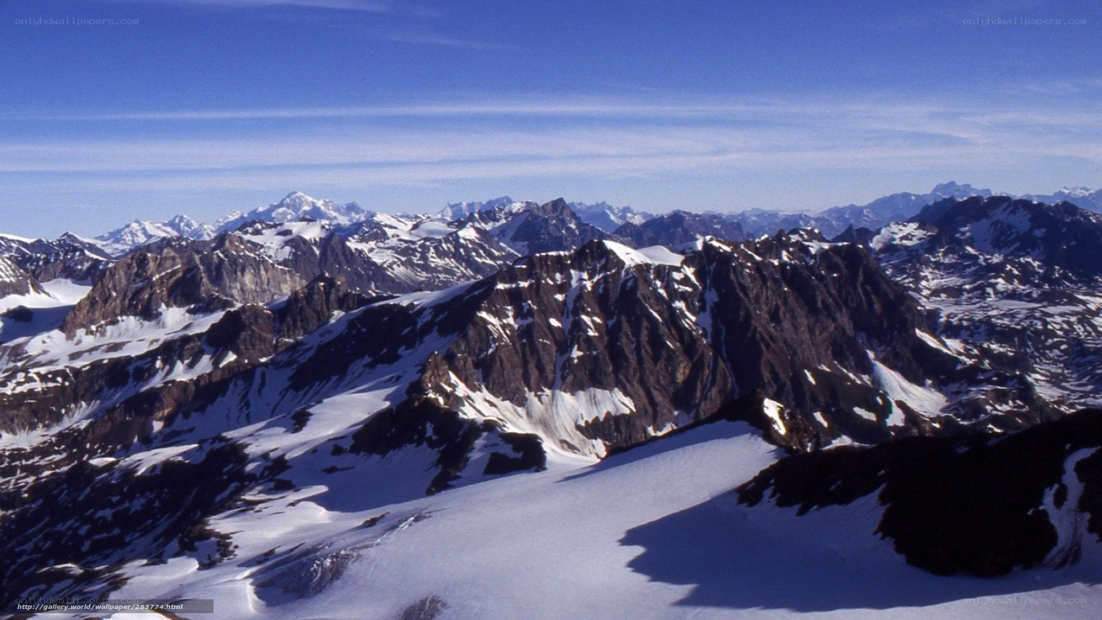 snow-covered mountain range
