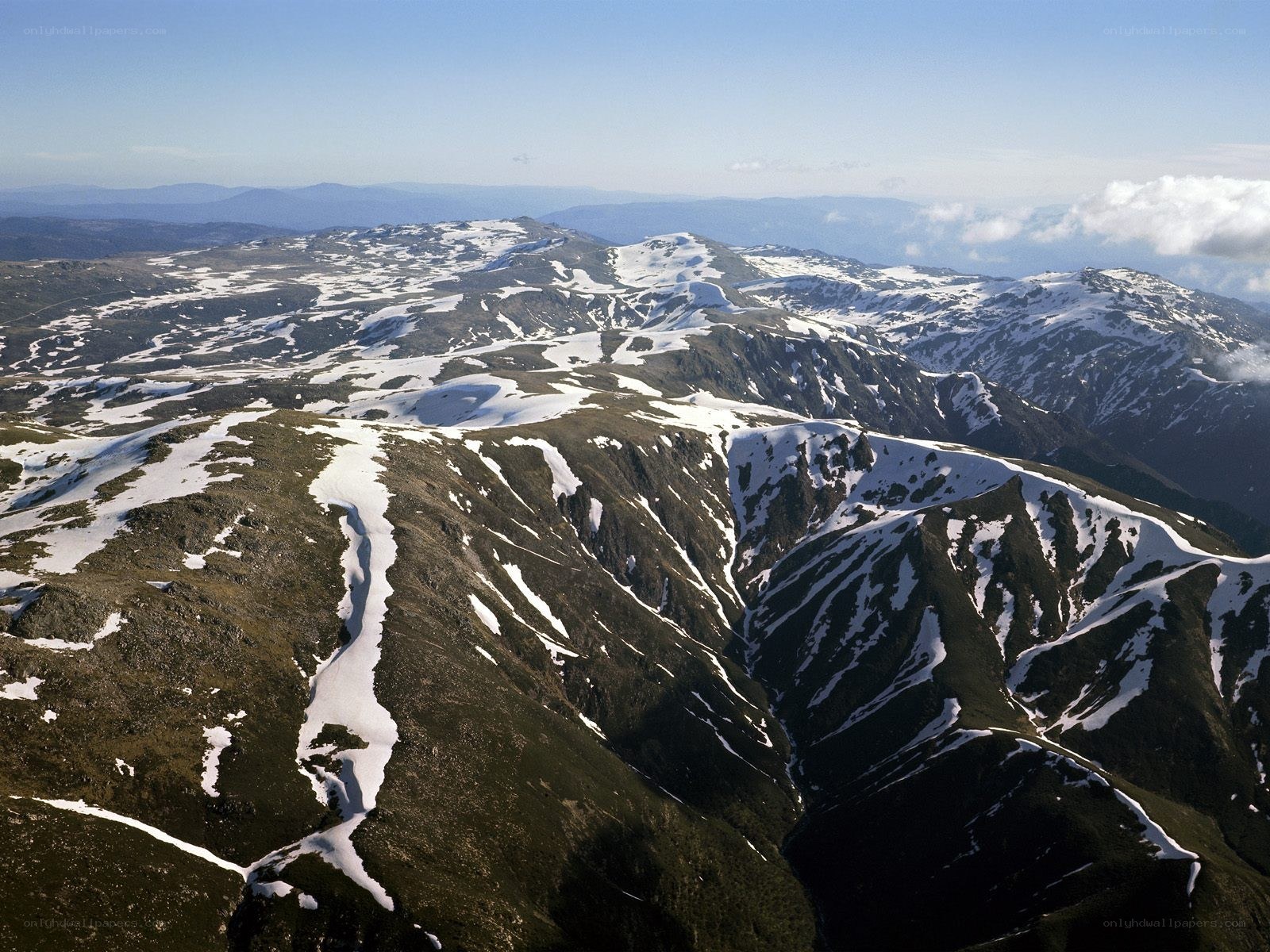snow-covered mountain range