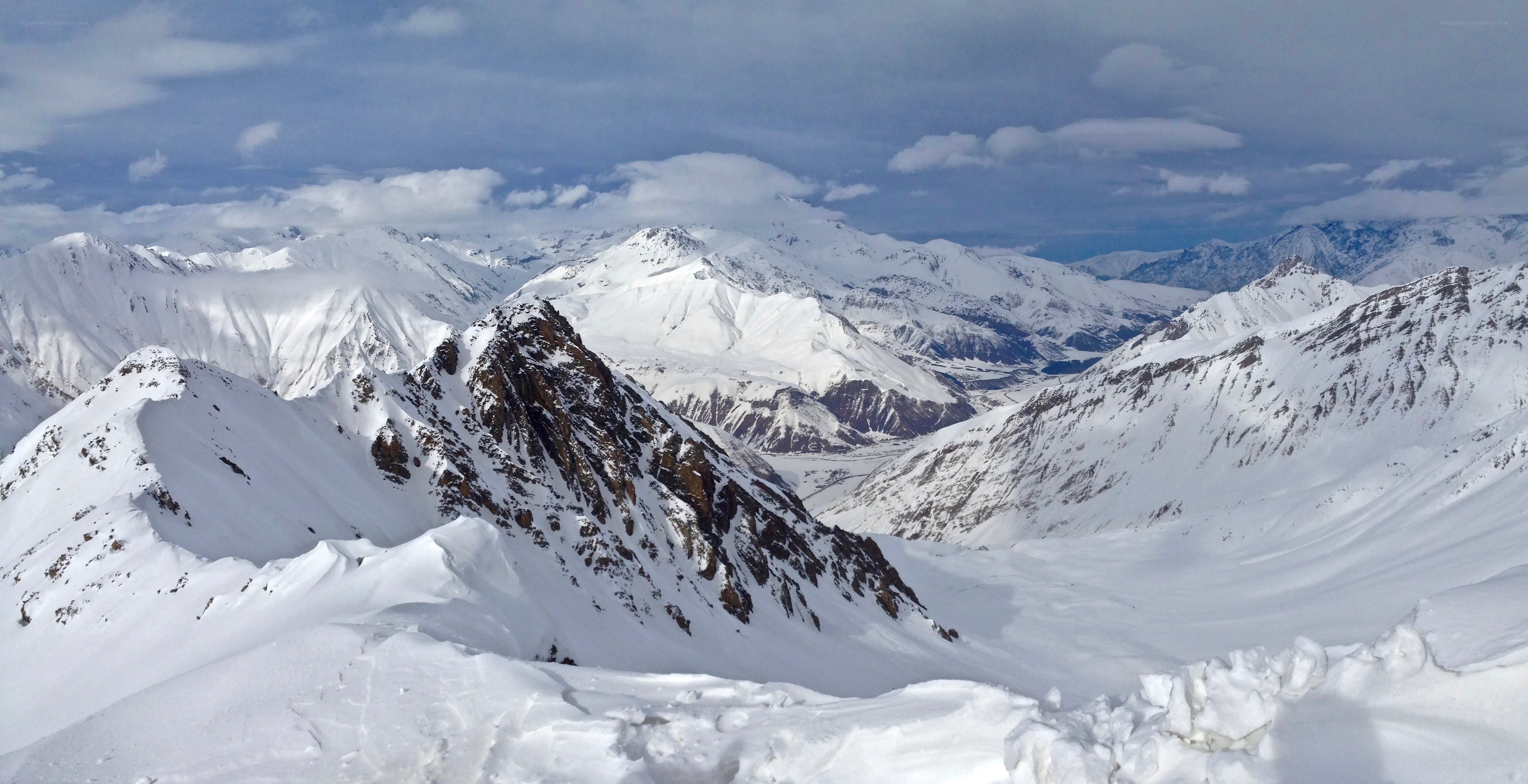snow-covered mountain range