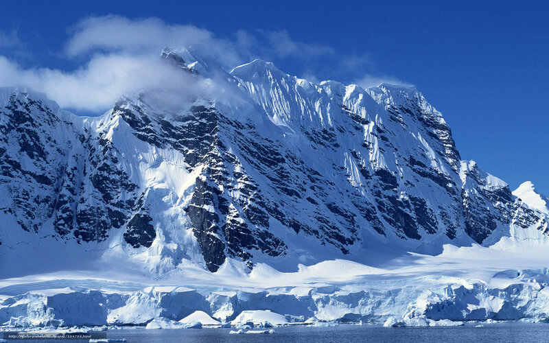 Snow-covered Mountain Range — Blue, Dramatic, Photograph, Mountains