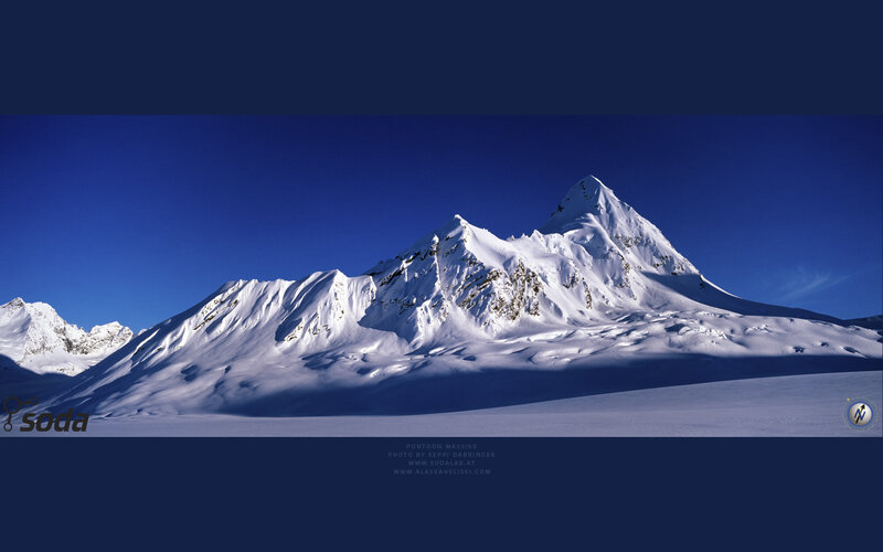 Snow-covered Mountain Range — Blue, Serene, Winter, Photograph, Sky