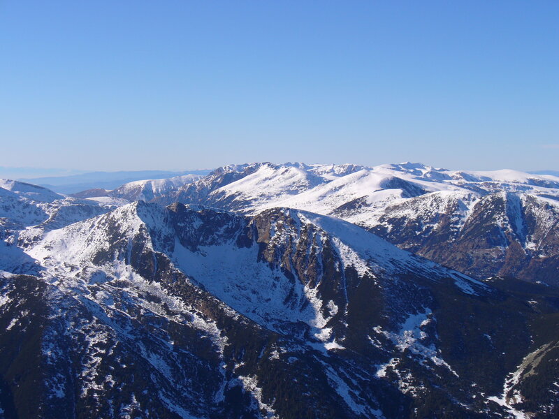 Snow-covered Mountain Range — Blue