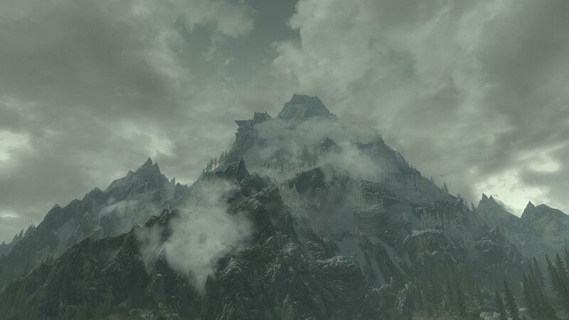 Snow-covered Mountain Range — Gray, Dramatic, 3d Render