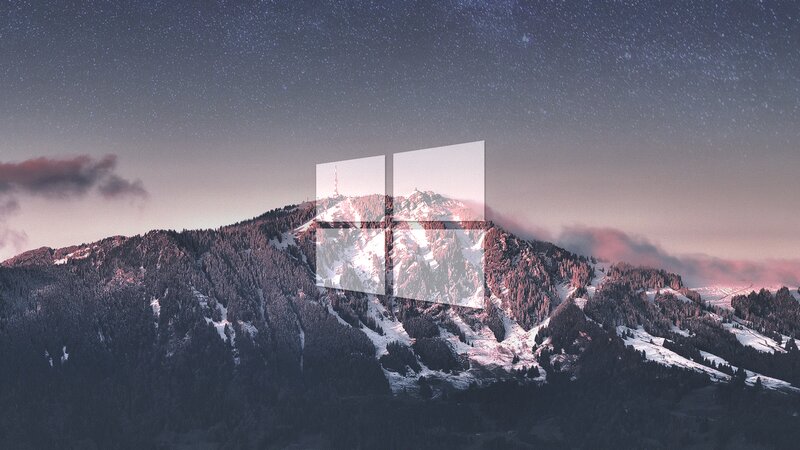 Snow-covered Mountain Range — Purple, Serene, Night