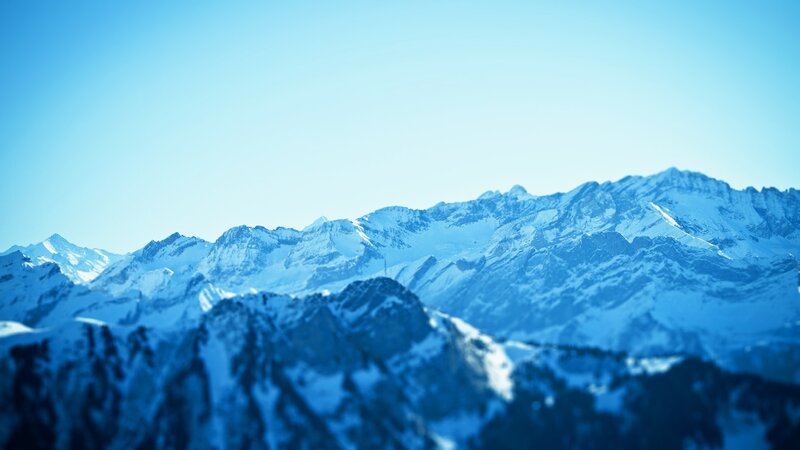 Snow-covered Mountain Range — Serene, Mountains