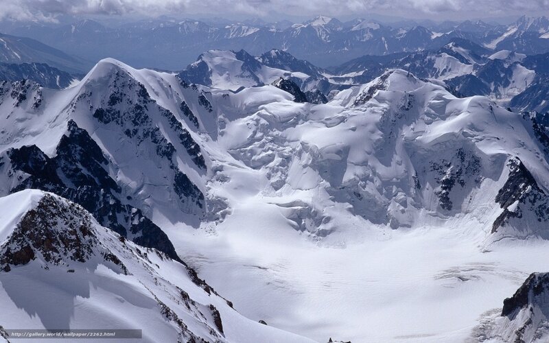 snow-covered mountain range