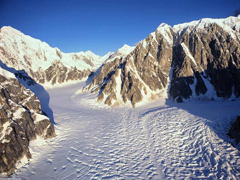 Snow-covered Mountain Range — White, Dramatic, Morning, Photograph
