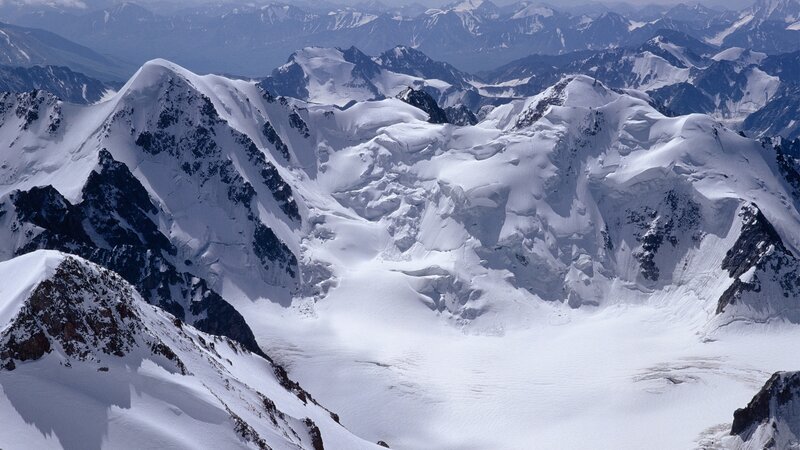 Snow-covered Mountain Range — White, Dramatic, Photograph, Mountains