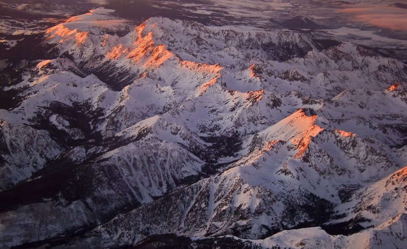 Snow-covered Mountain Range — White, Dramatic, Sunset, Photograph, Mountains, Snow, Sunlight