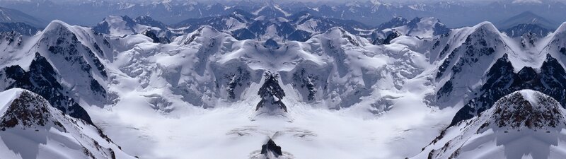 Snow-covered Mountain Range — White, Dramatic, Winter, Photograph, Mountains, Glaciers, Rocks