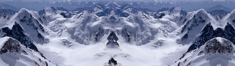 Snow-covered Mountain Range — White, Dramatic, Winter, Photograph, Mountains, Glaciers