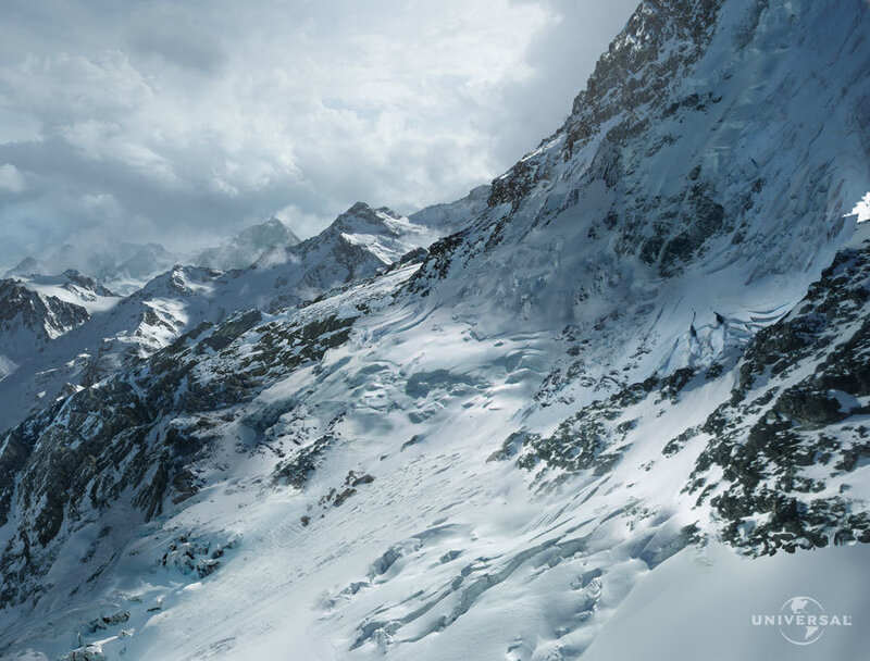 Snow-covered Mountain Range — White, Dramatic, Winter