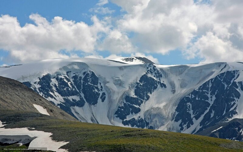 Snow-covered Mountain Range — White, Serene, Afternoon, Photograph, Mountains, Snow, Sky