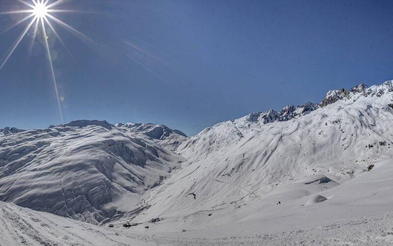 Snow-covered Mountain Range — White, Serene, Afternoon