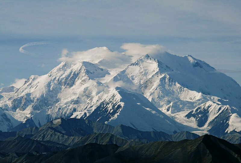 Snow-covered Mountain Range — White, Serene, Photograph, Clouds