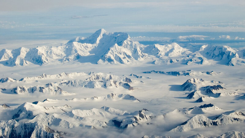 Snow-covered Mountain Range — White, Serene, Photograph, Mountains