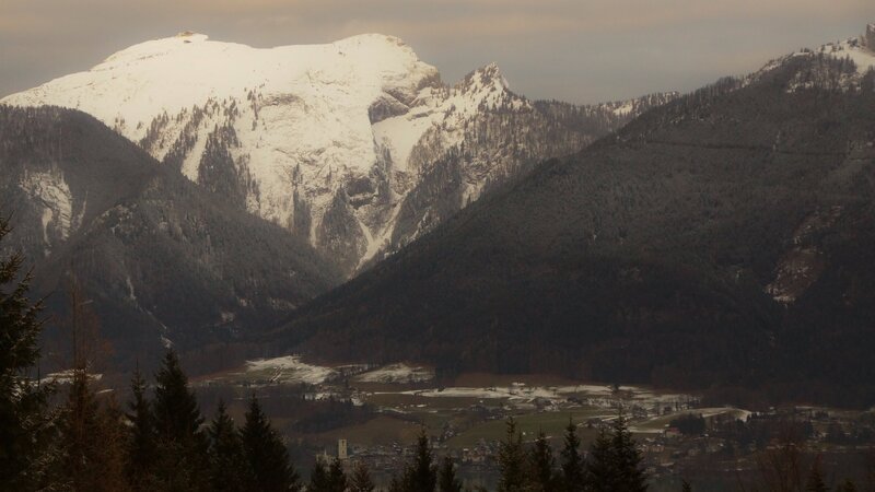 Snow-covered Mountain Range — White, Serene, Winter, Photograph, Forest