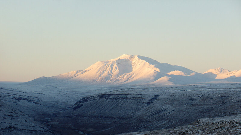 Snow-covered Mountain Range — White, Serene, Winter, Photograph, Snow, Sky