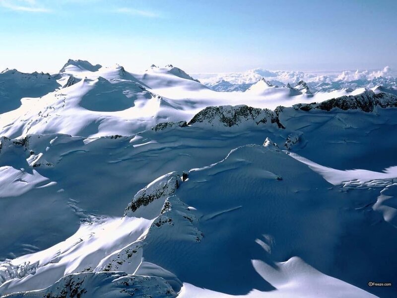 Snow-covered Mountain Range — White, Snow