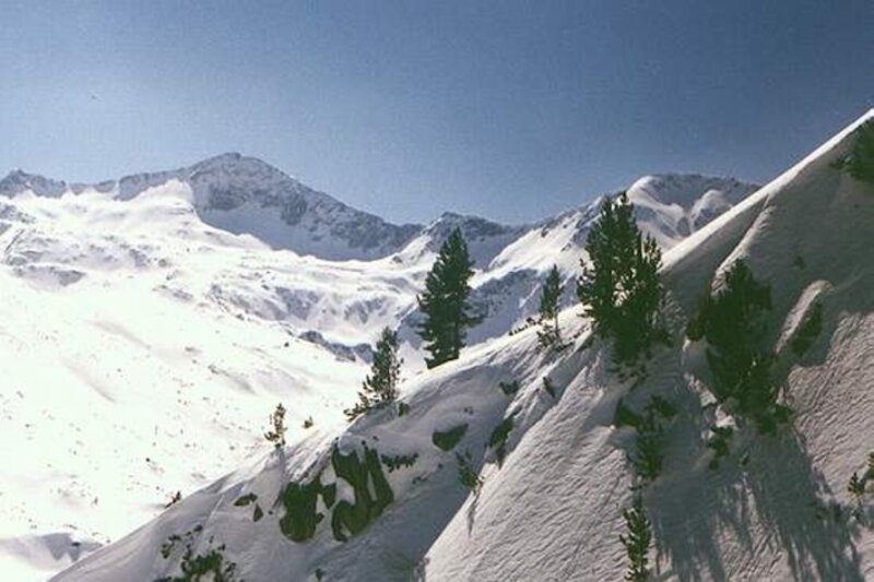 Snow-covered Mountain Range — White