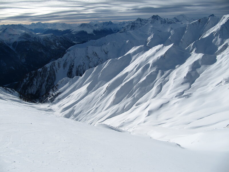 Snow-covered Mountain Range — Winter
