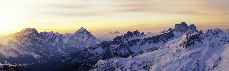 Snow-covered Mountain Range — Yellow