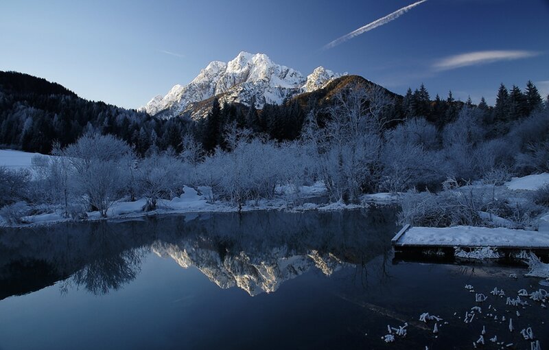 Snow-covered Mountain Reflection
