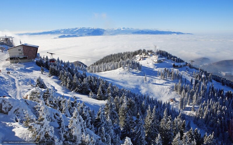Snow-covered Mountain Resort