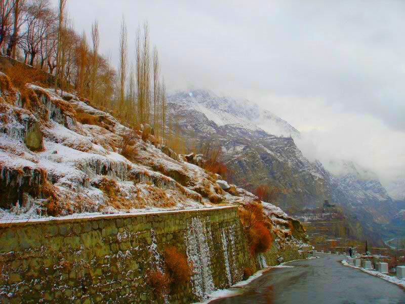 Snow-covered Mountain Road — Gray, Cold