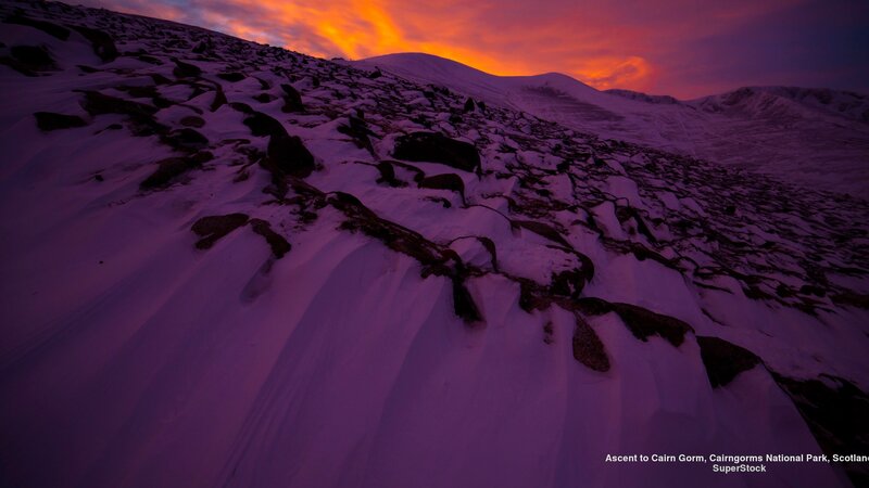 Snow-covered Mountain Slope — Purple