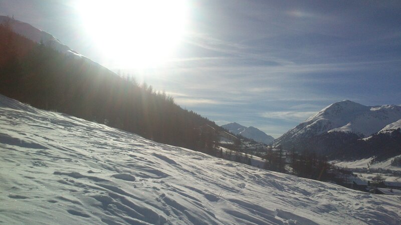 Snow-covered Mountain Slope — White, Serene, Afternoon