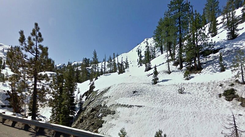 Snow-covered Mountain Slope — White, Serene, Winter, Photograph, Trees