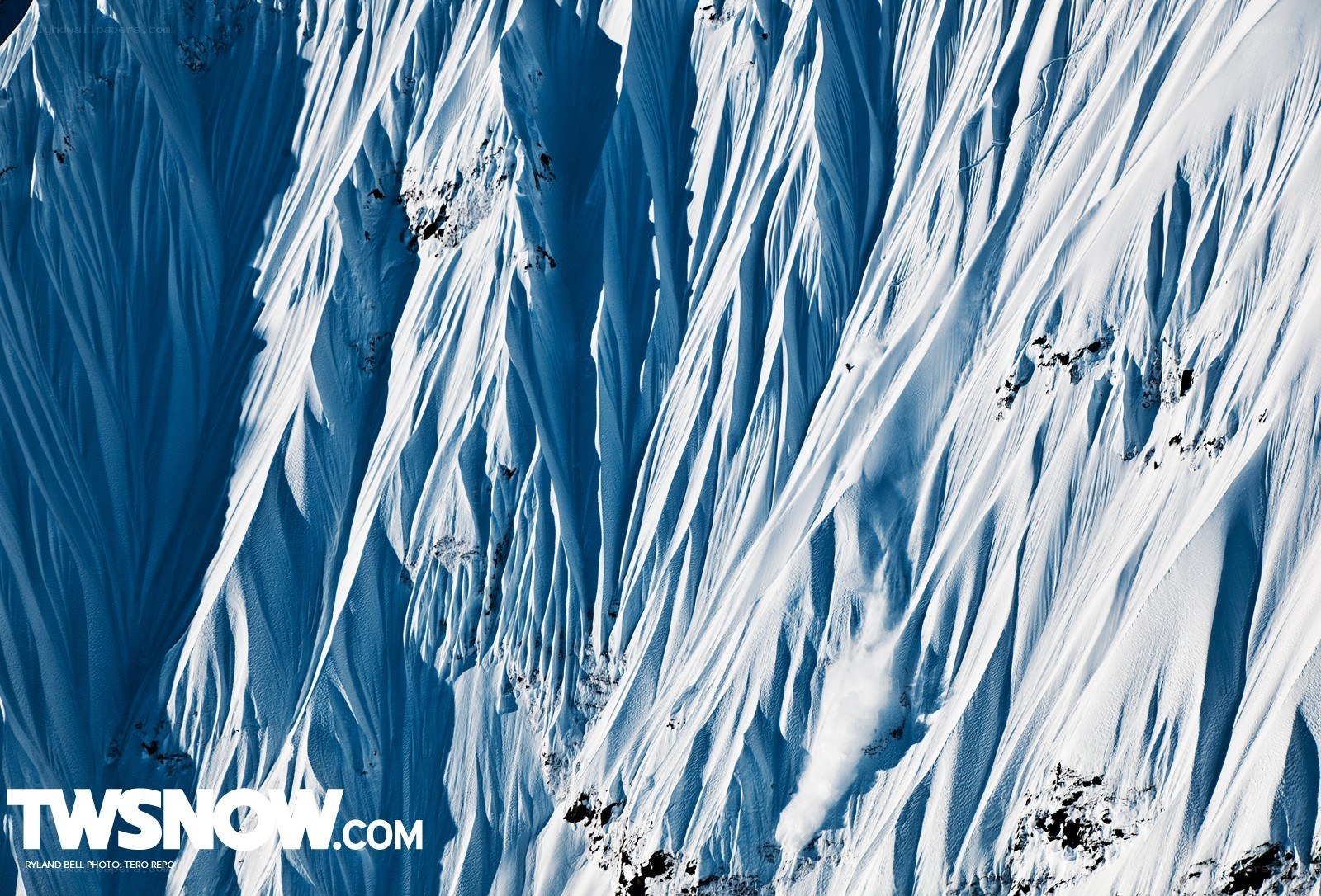 Snow-covered mountain slopes