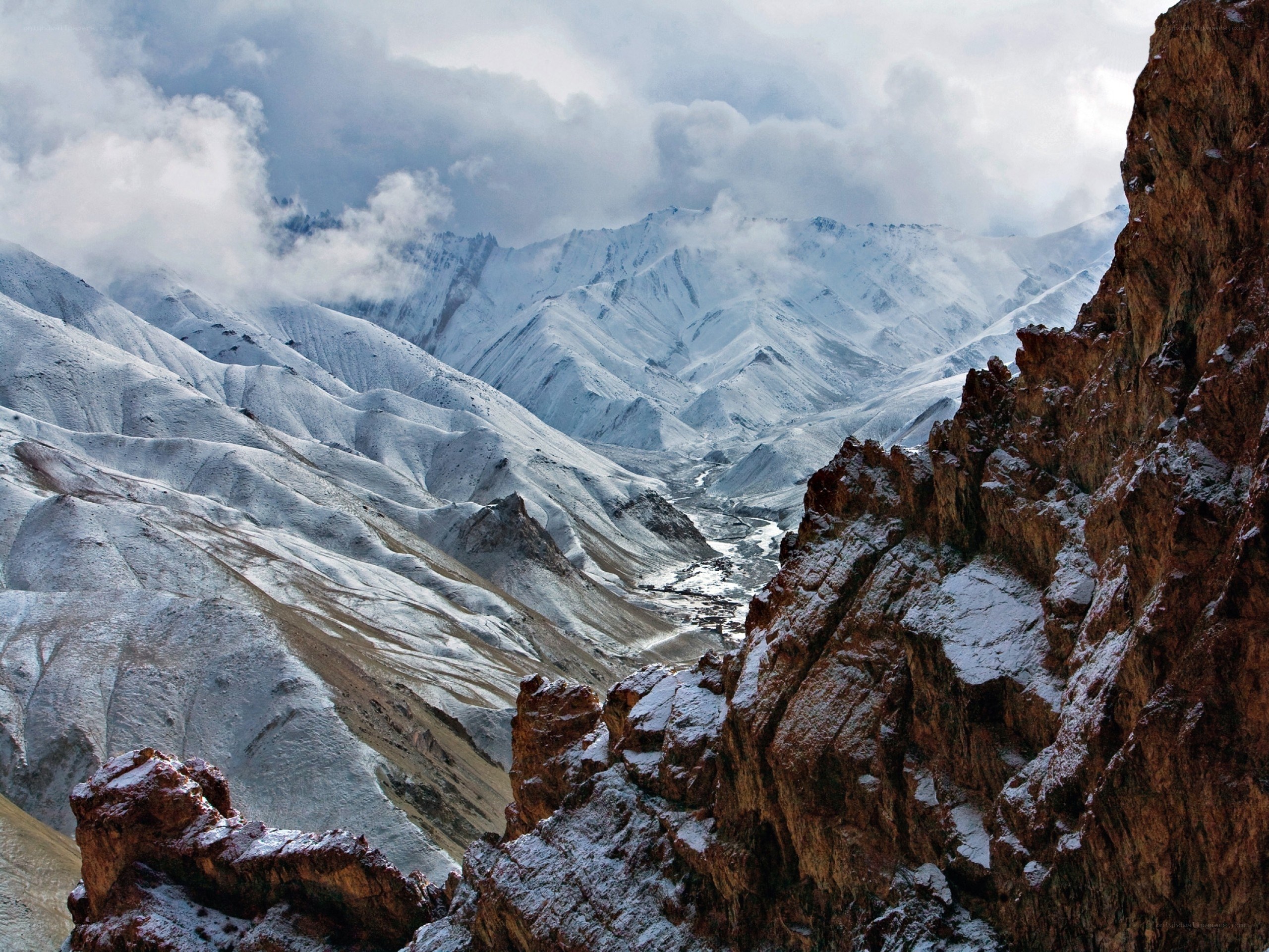 snow-covered mountain valley