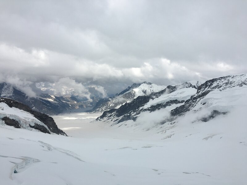 Snow-covered Mountain Valley — White, Cold