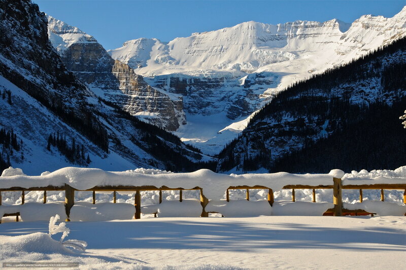 Snow-covered Mountain Valley — White, Serene, Winter, Photograph, Snow, Mountains