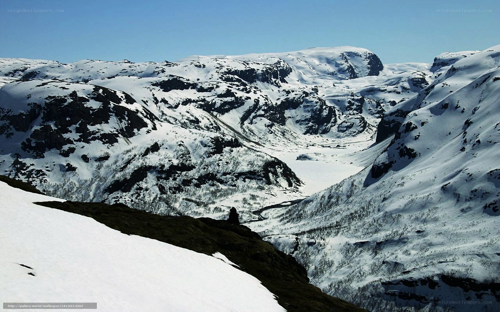 snow-covered mountain valley
