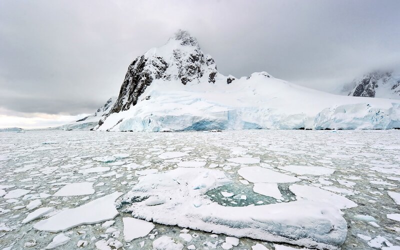 Snow-covered Mountain — White, Cold