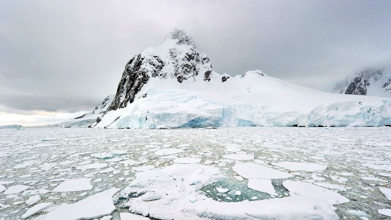 Snow-covered Mountain — White, Cold, Winter, Photograph, Icebergs